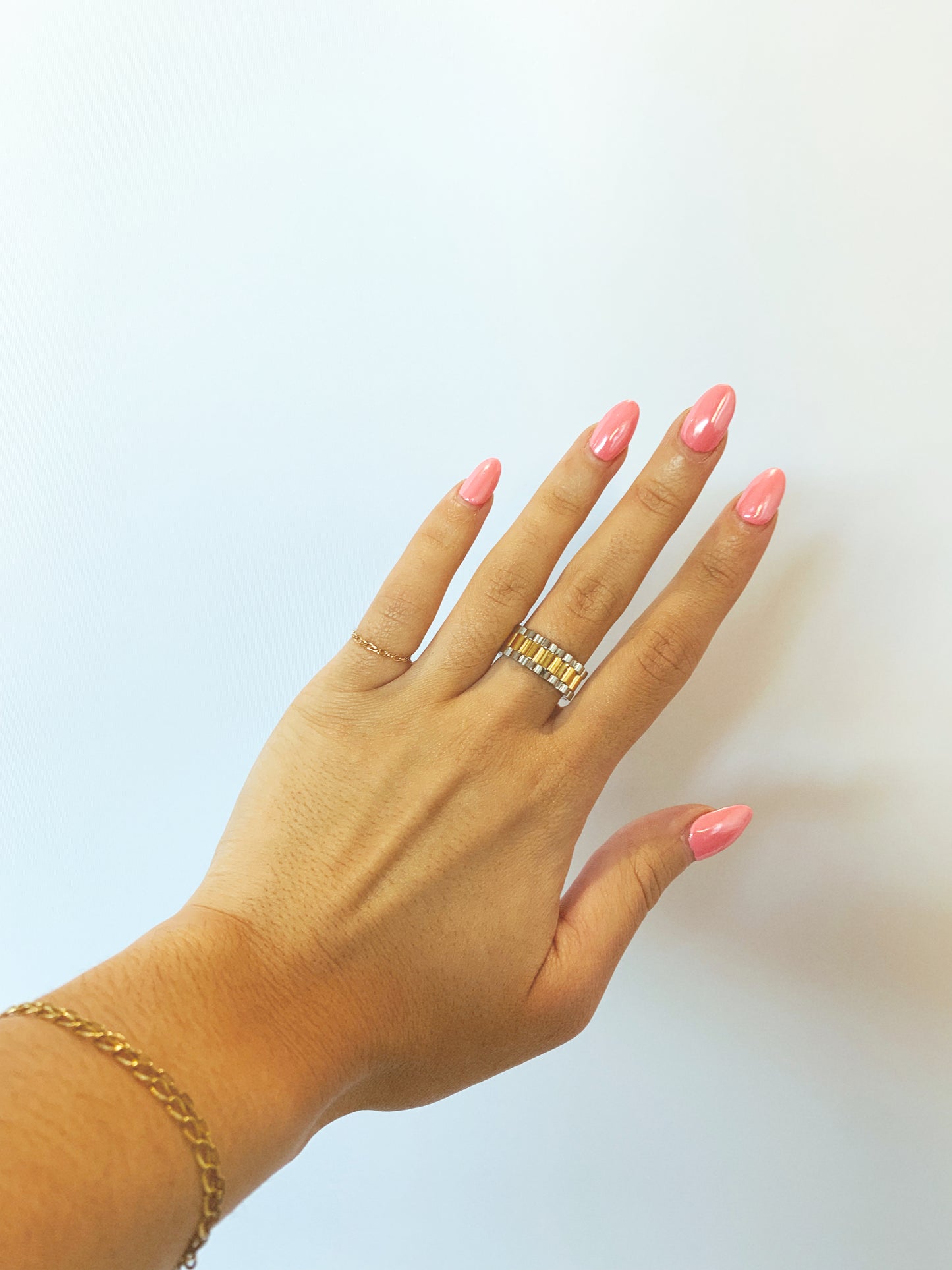 CHANSUTTPEARLS- Chain Ring- Gold + Silver
