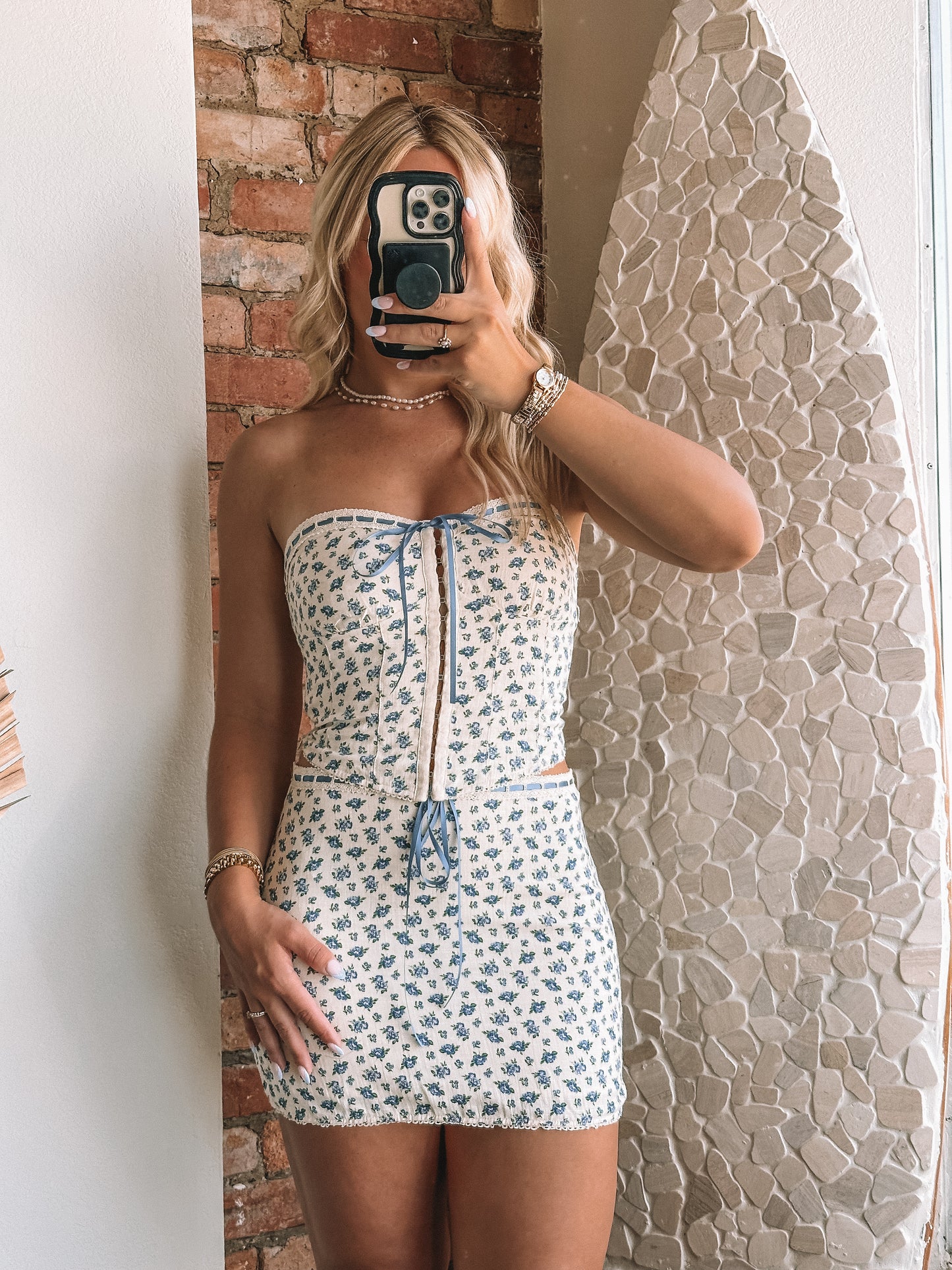 Cottage Core Floral Bustier Corset Top