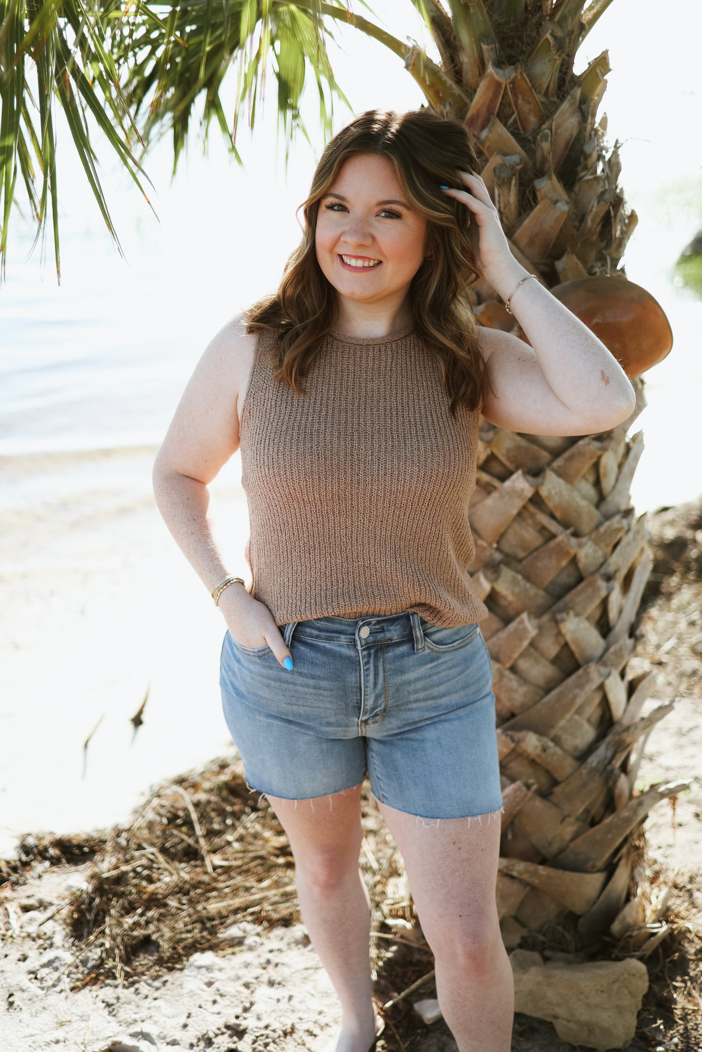 The Ansley Braided Back Knit Tank