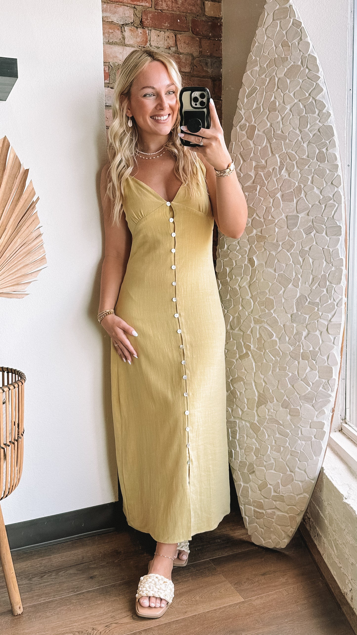 Golden Hour Button Down Maxi Dress