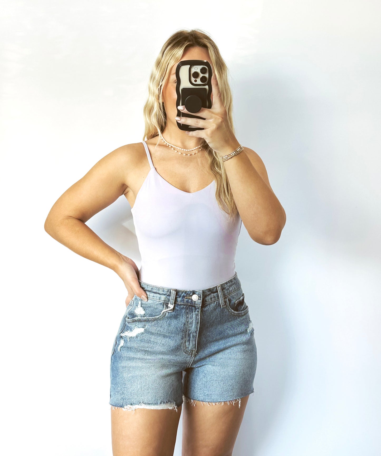The Kimmy V Neck Bodysuit- Lavender