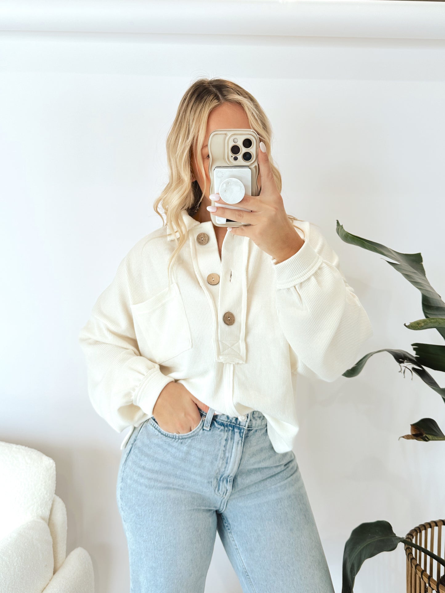 Beach Bonfire Sweater- Ivory
