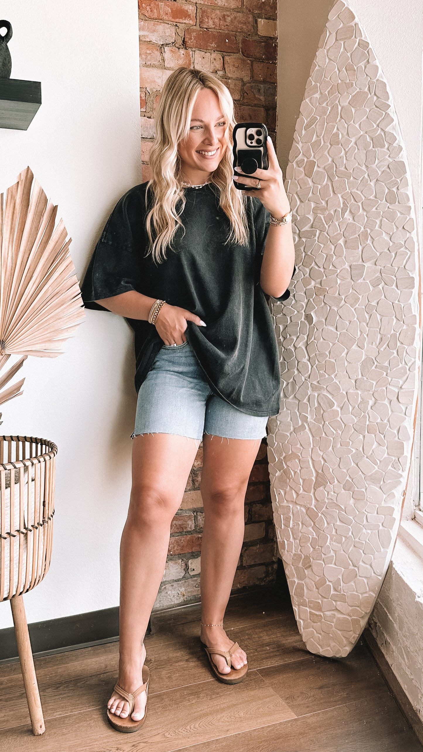 The Boat Day Oversized T Shirt- Black