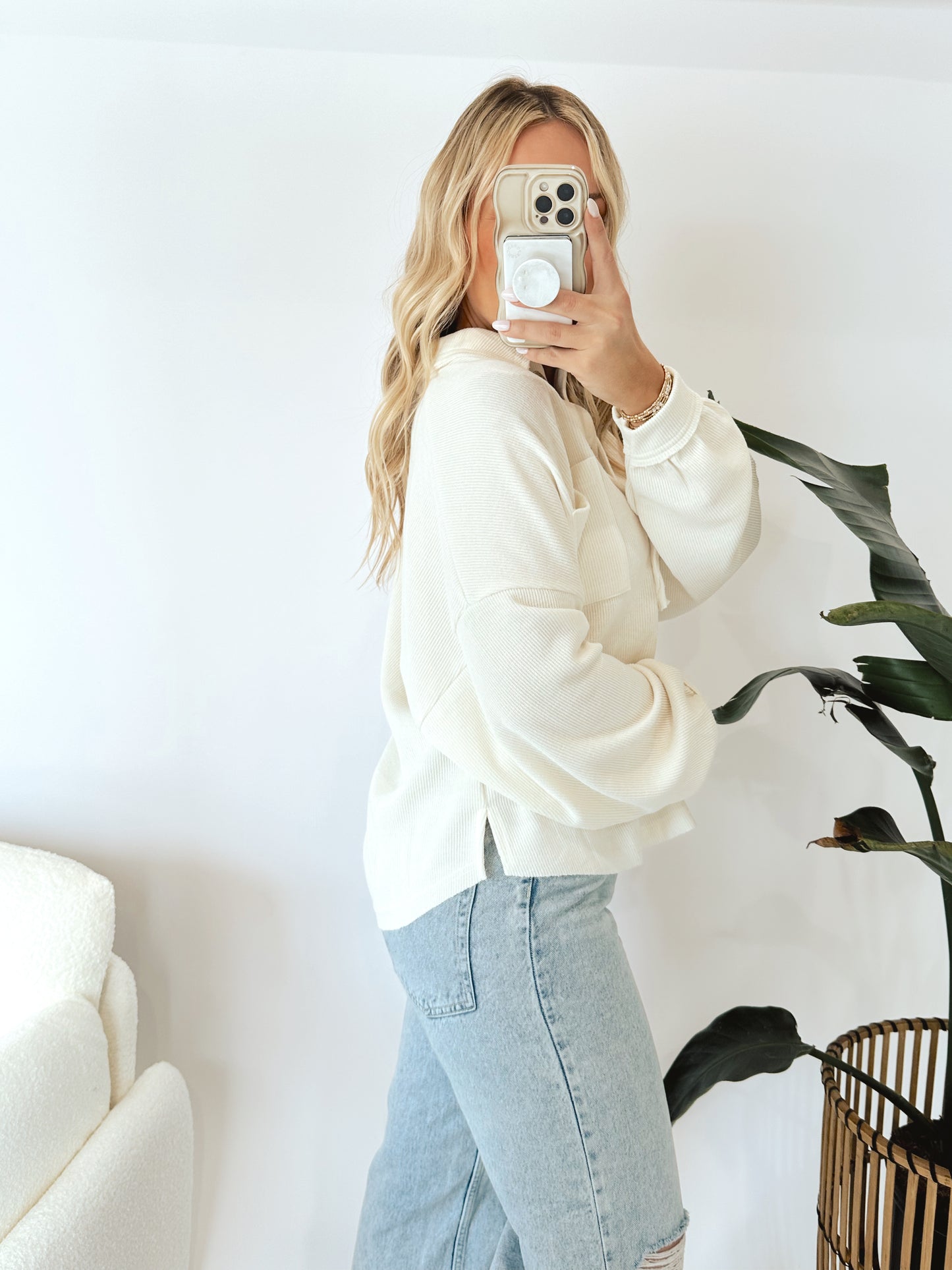 Beach Bonfire Sweater- Ivory