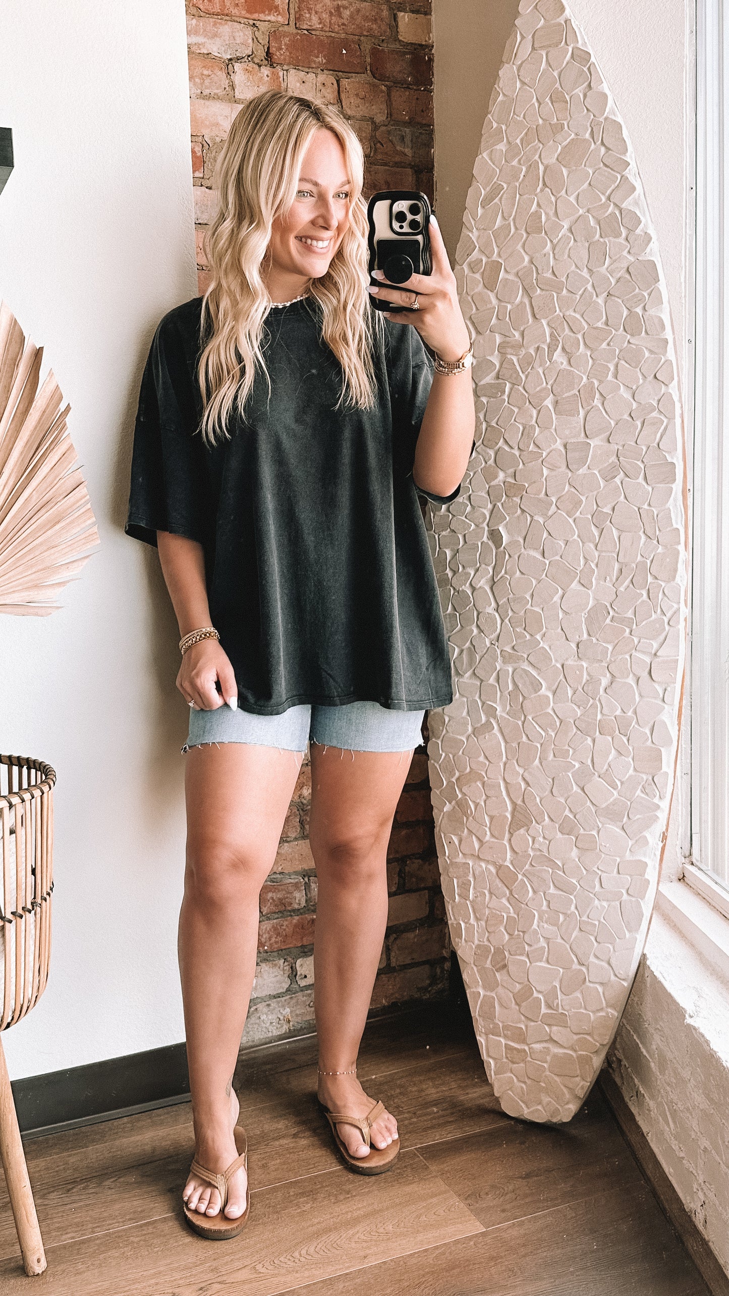 The Boat Day Oversized T Shirt- Black