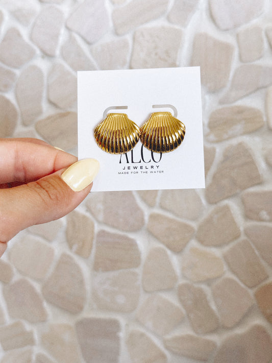 ALCO Seashell Earrings- Gold