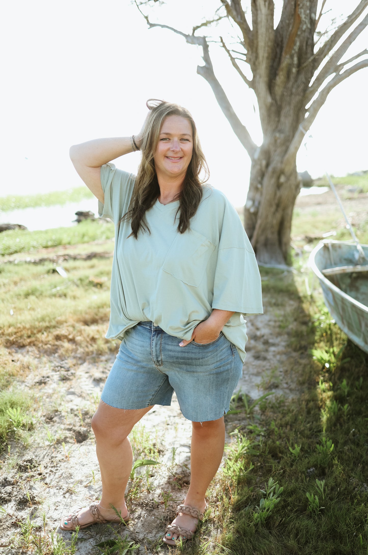 The Morgan High Waisted Shorts- Curves
