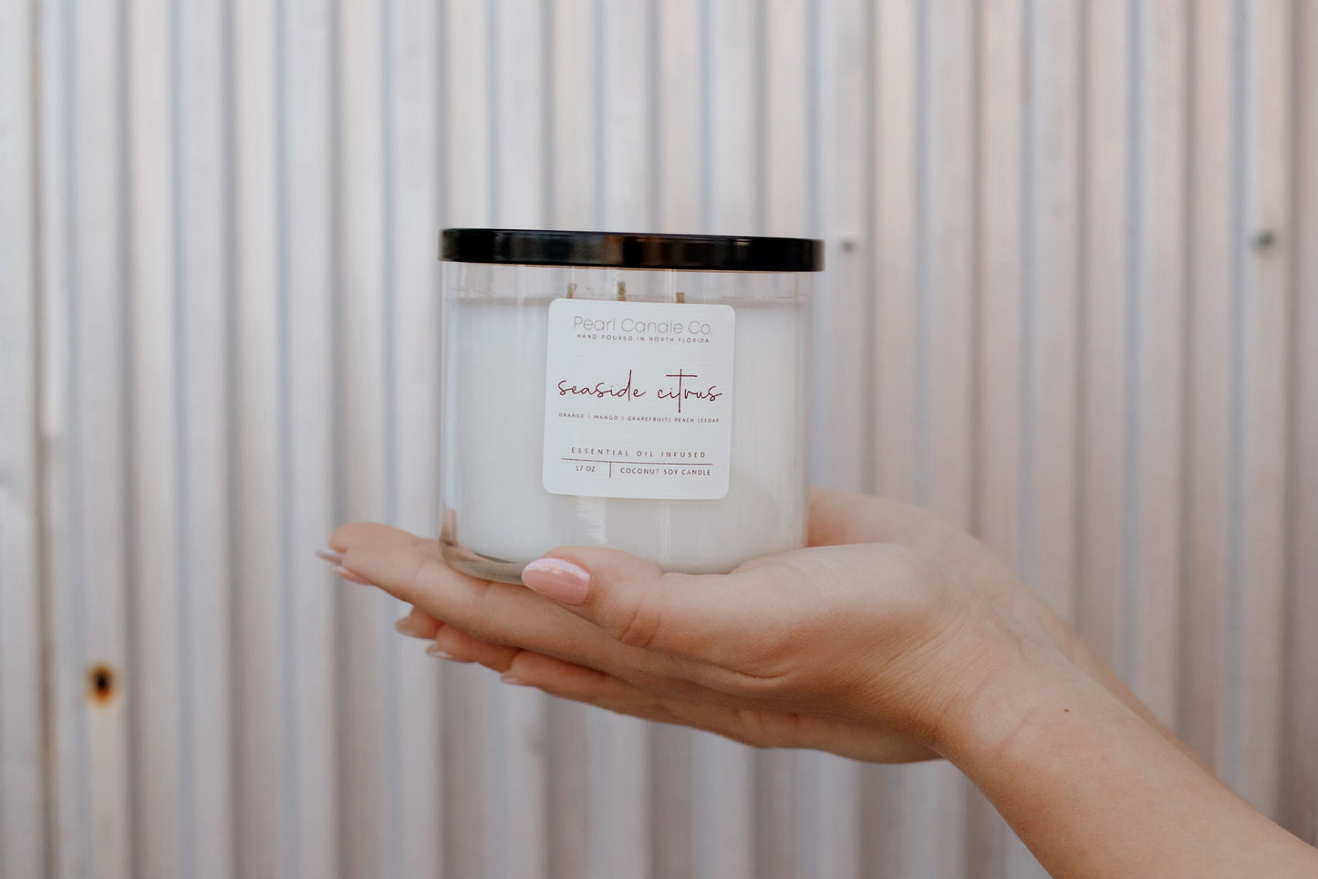 Pearl Candle Co | 3 Wick Candle | Seaside Citrus