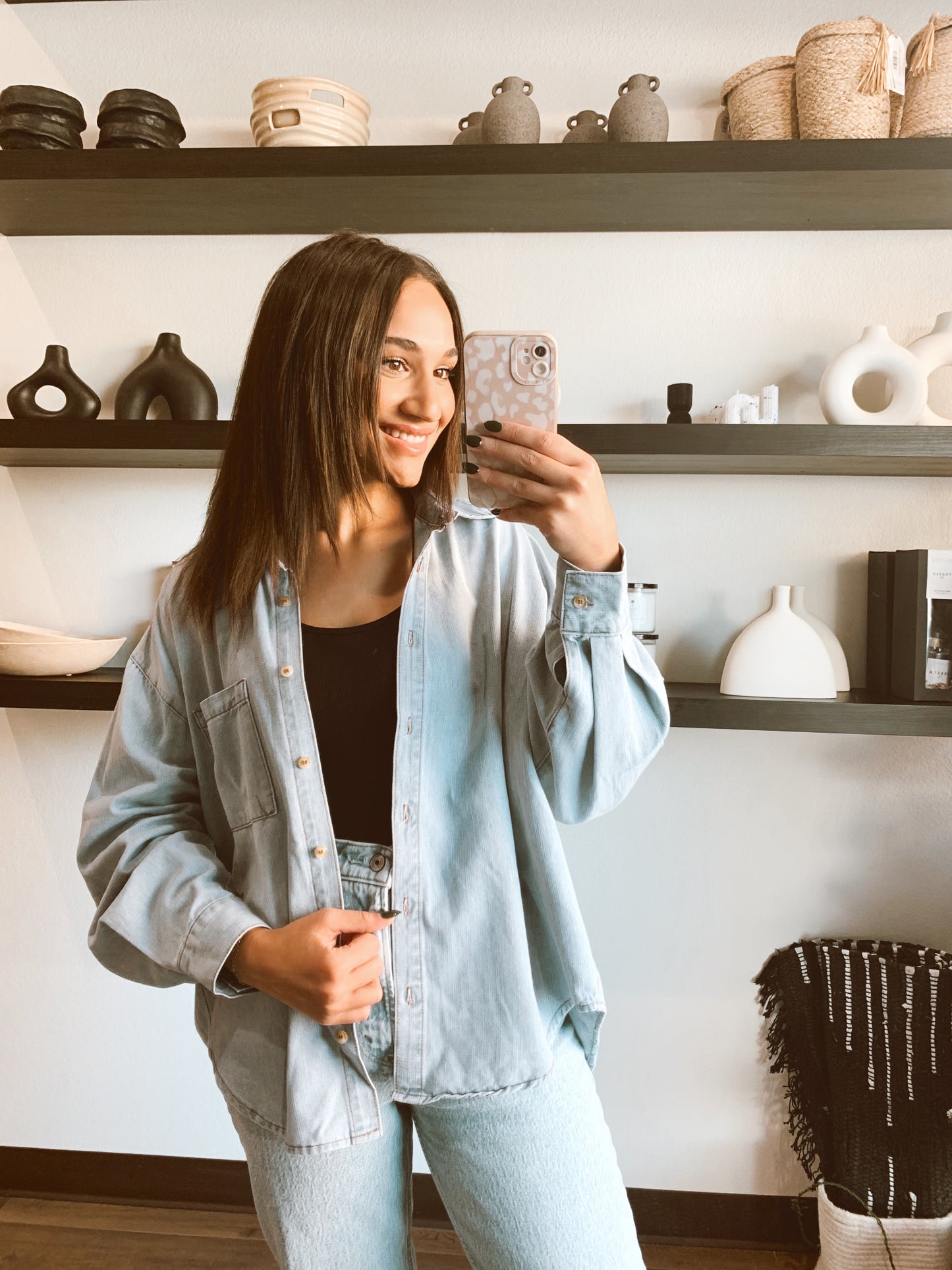 The Millie Denim Shacket