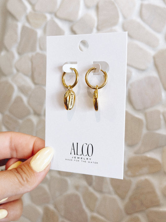 ALCO Puka Shell Huggies- Gold