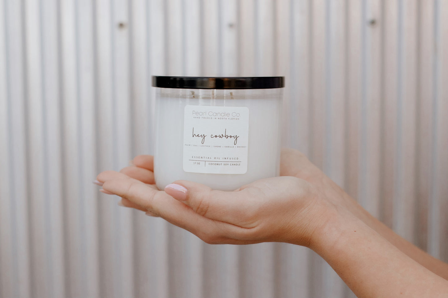 Pearl Candle Co | 3 Wick Candle | Hey Cowboy