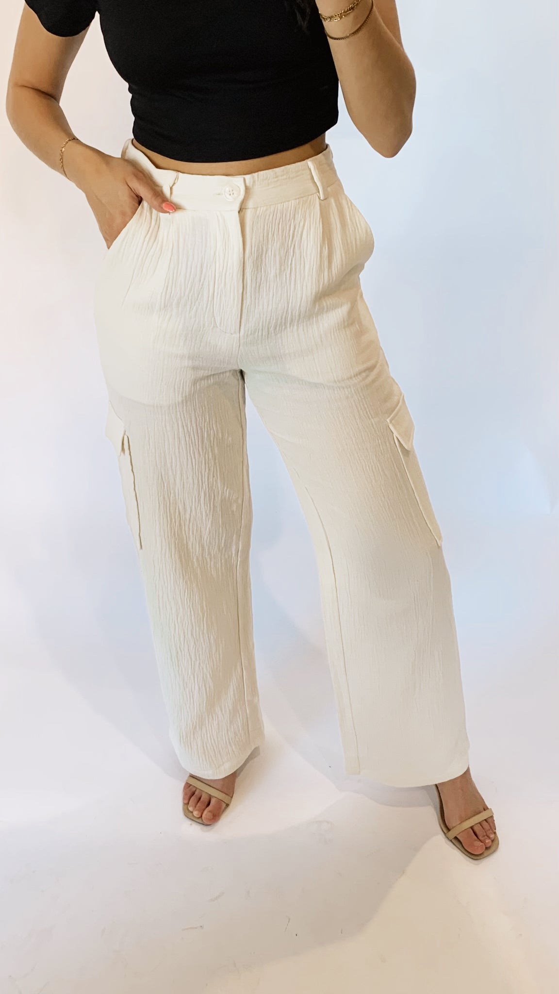 Seaside Evenings Crinkle Cargo Pants