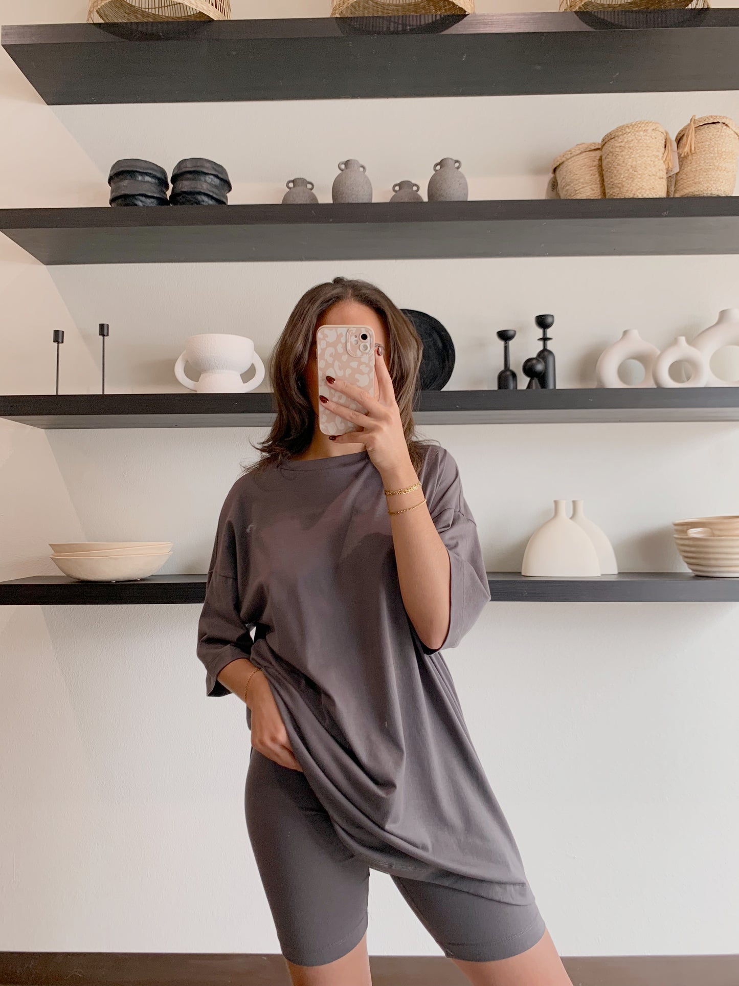 Comfy and Casual Oversized Set- Charcoal