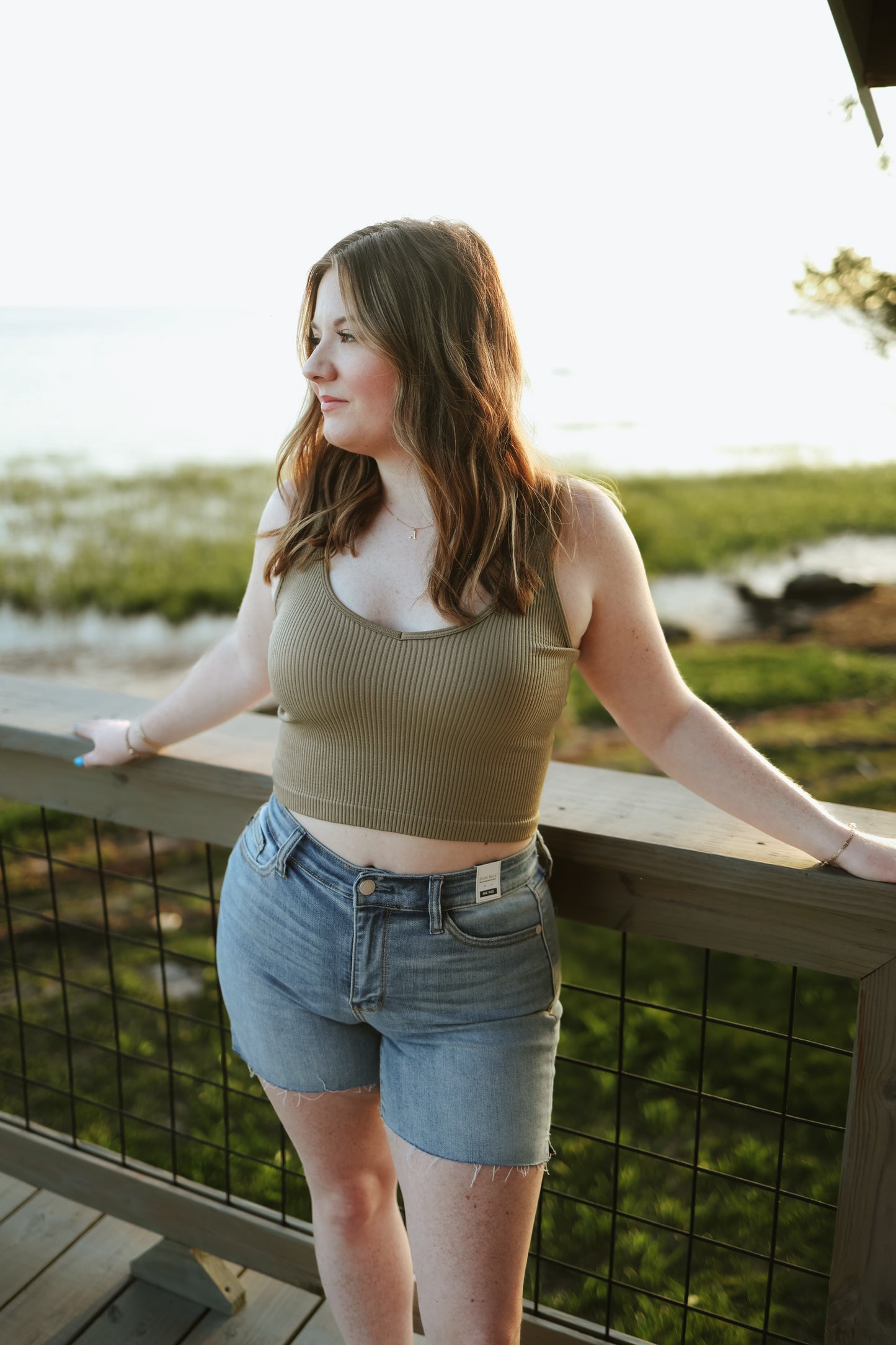 On The Daily Stretchy Ribbed Tank- Mocha