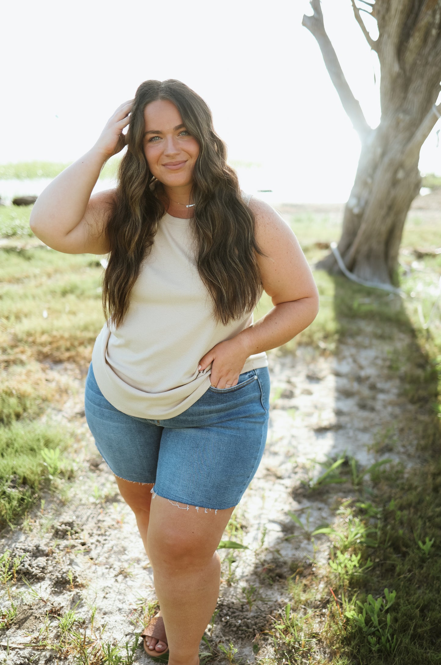 The Cali High Waisted Shorts - Curves (XL-4XL)