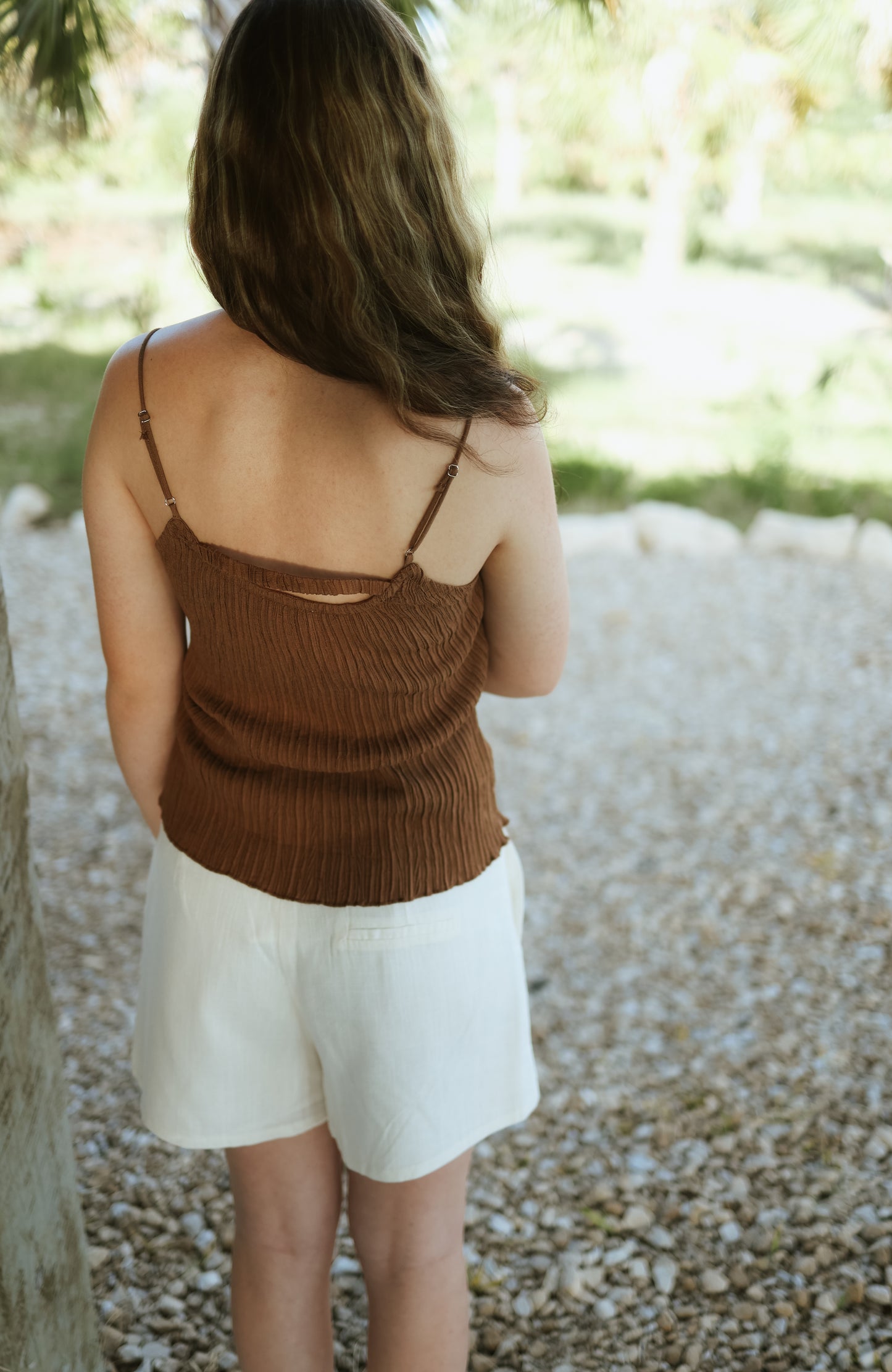 She's Bronzed Lettuce Hem Cami Top
