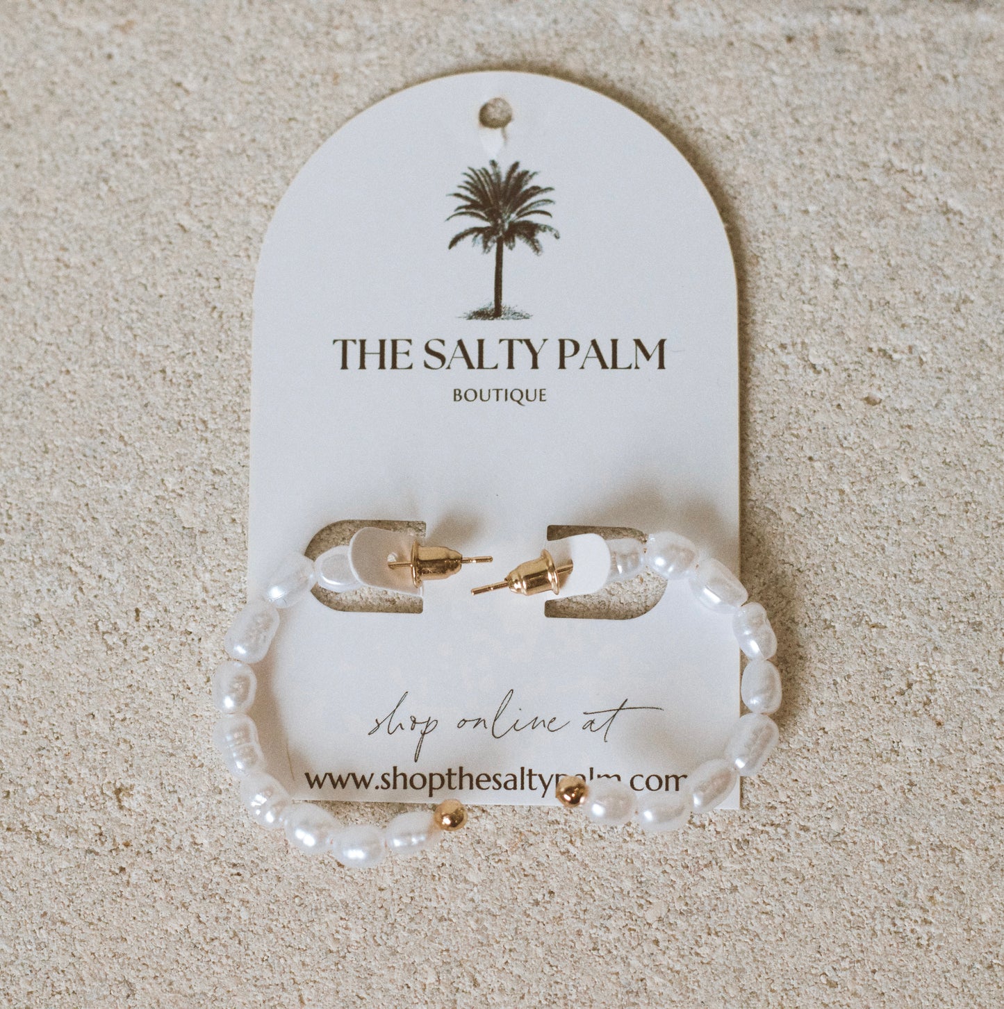 The Haley Pearl Hoops- Large