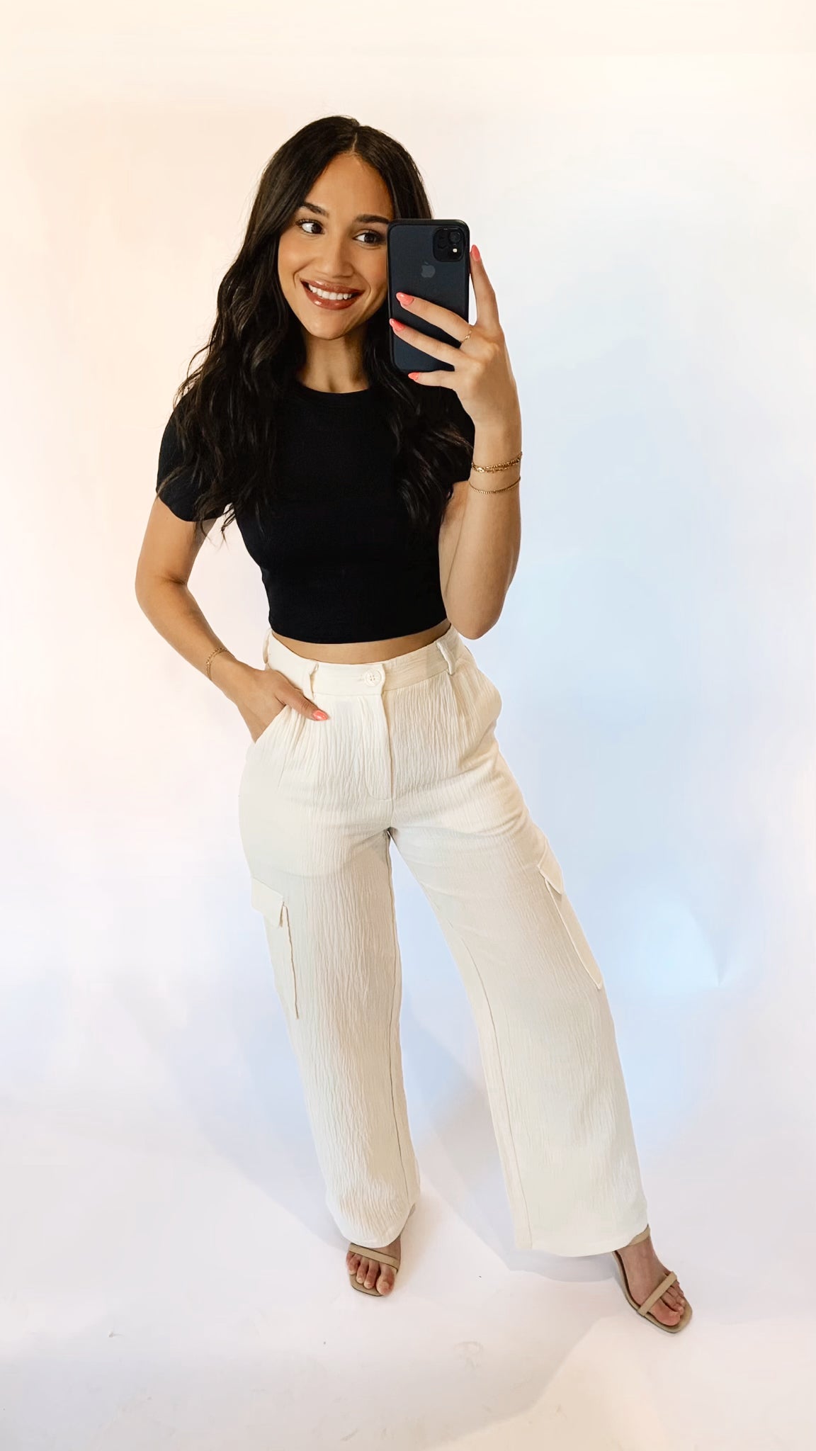 Seaside Evenings Crinkle Cargo Pants