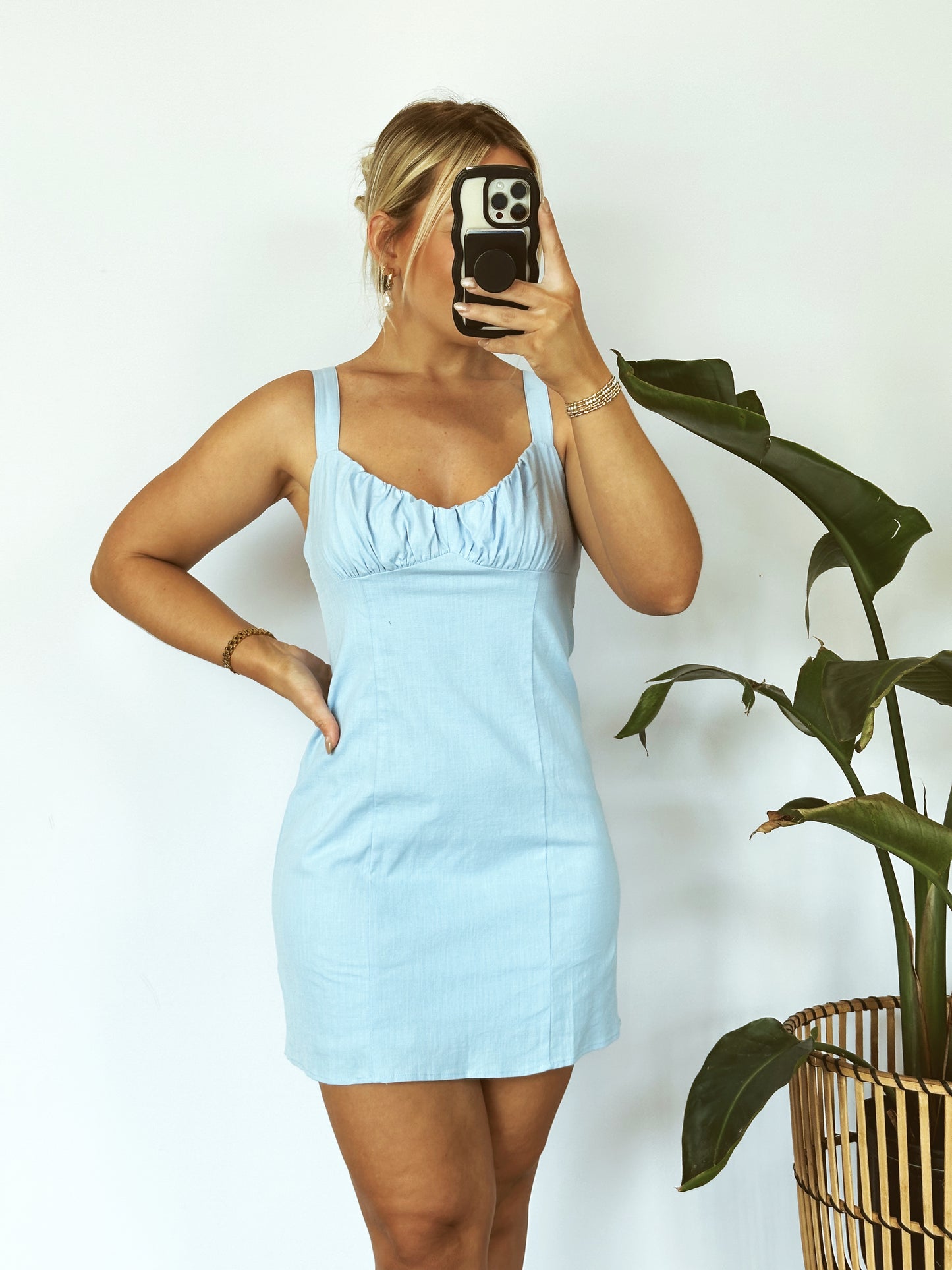 The Addison Bodycon Dress- Blue