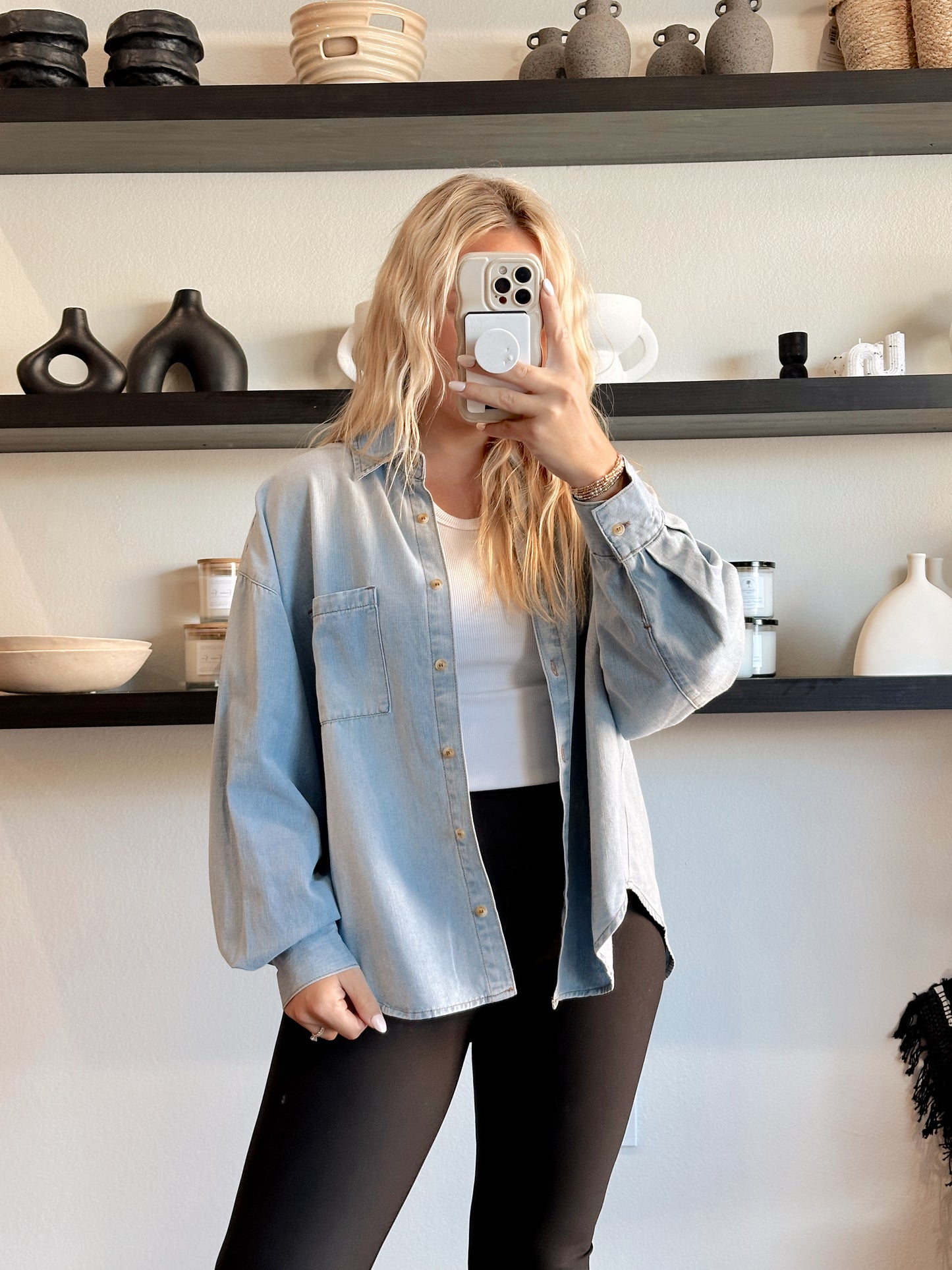 The Millie Denim Shacket