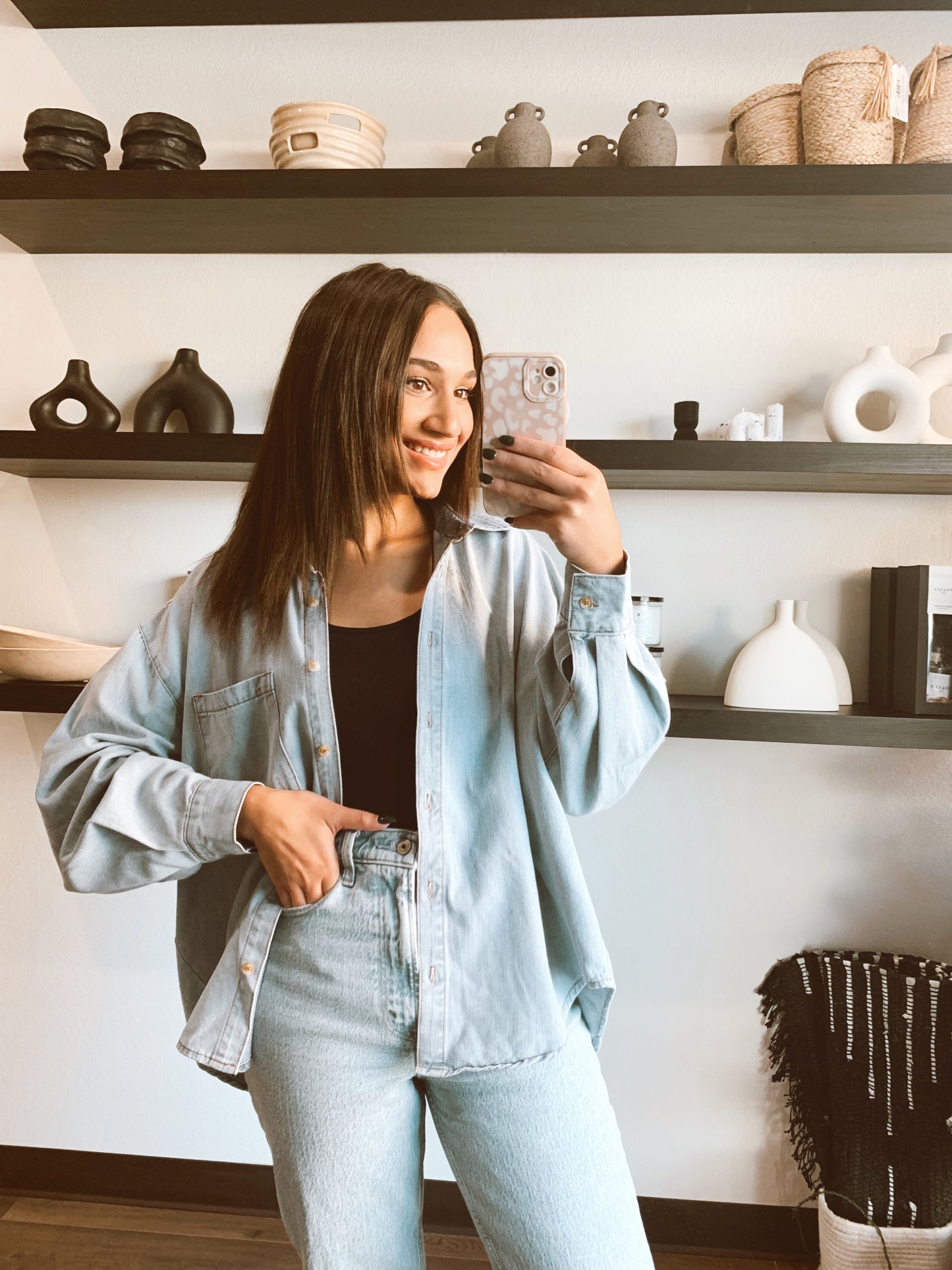 The Millie Denim Shacket