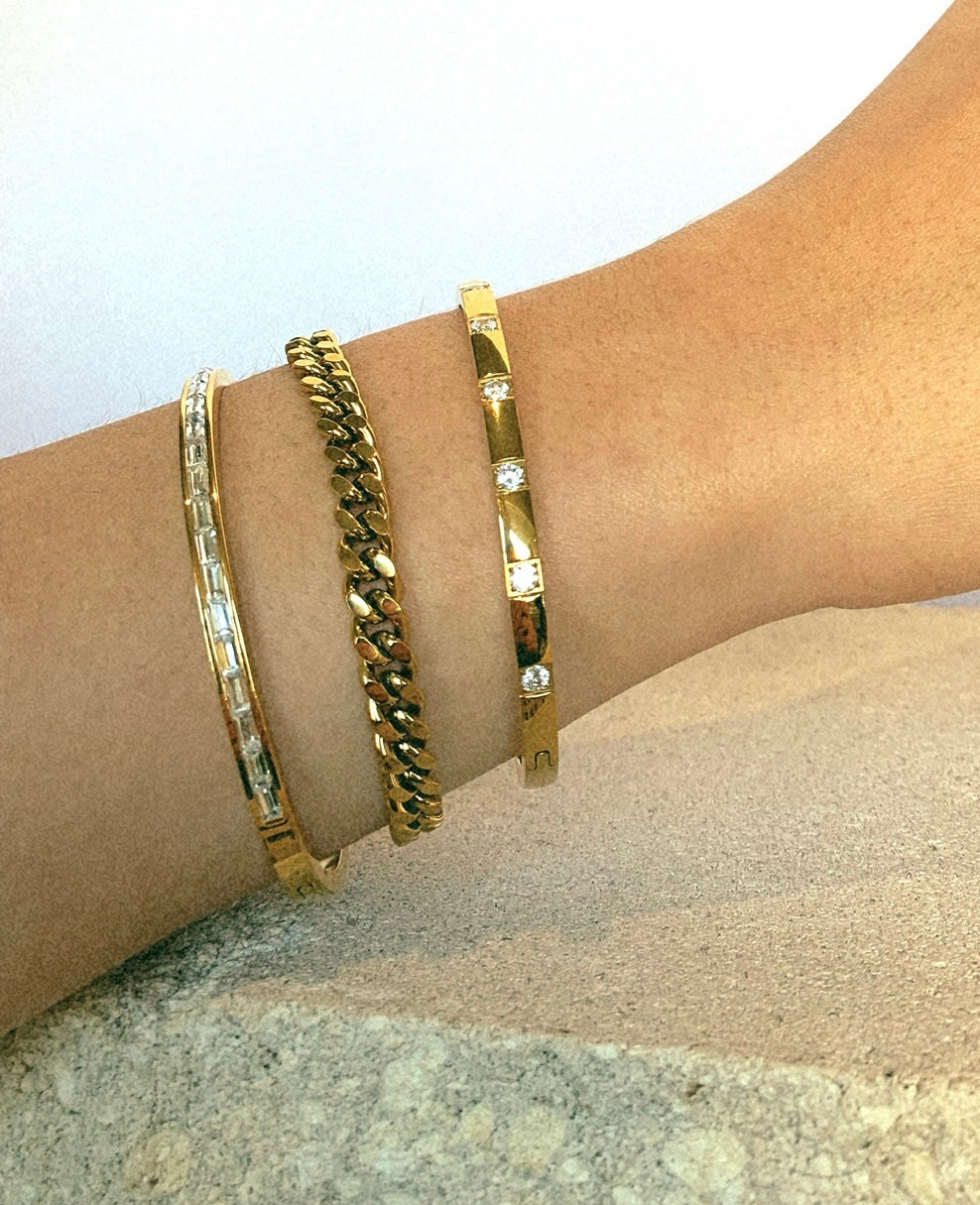 CHANSUTTPEARLS- The Dainty Diamond Bangle