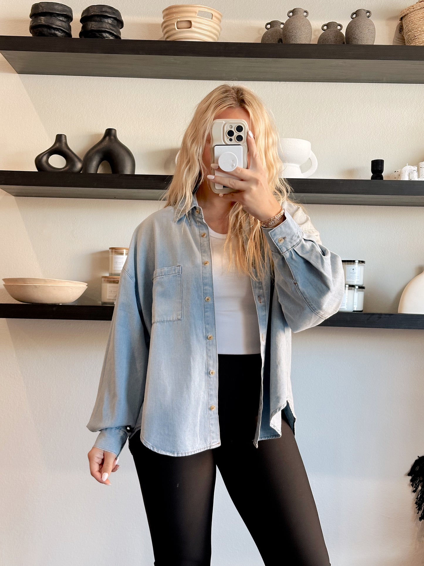 The Millie Denim Shacket