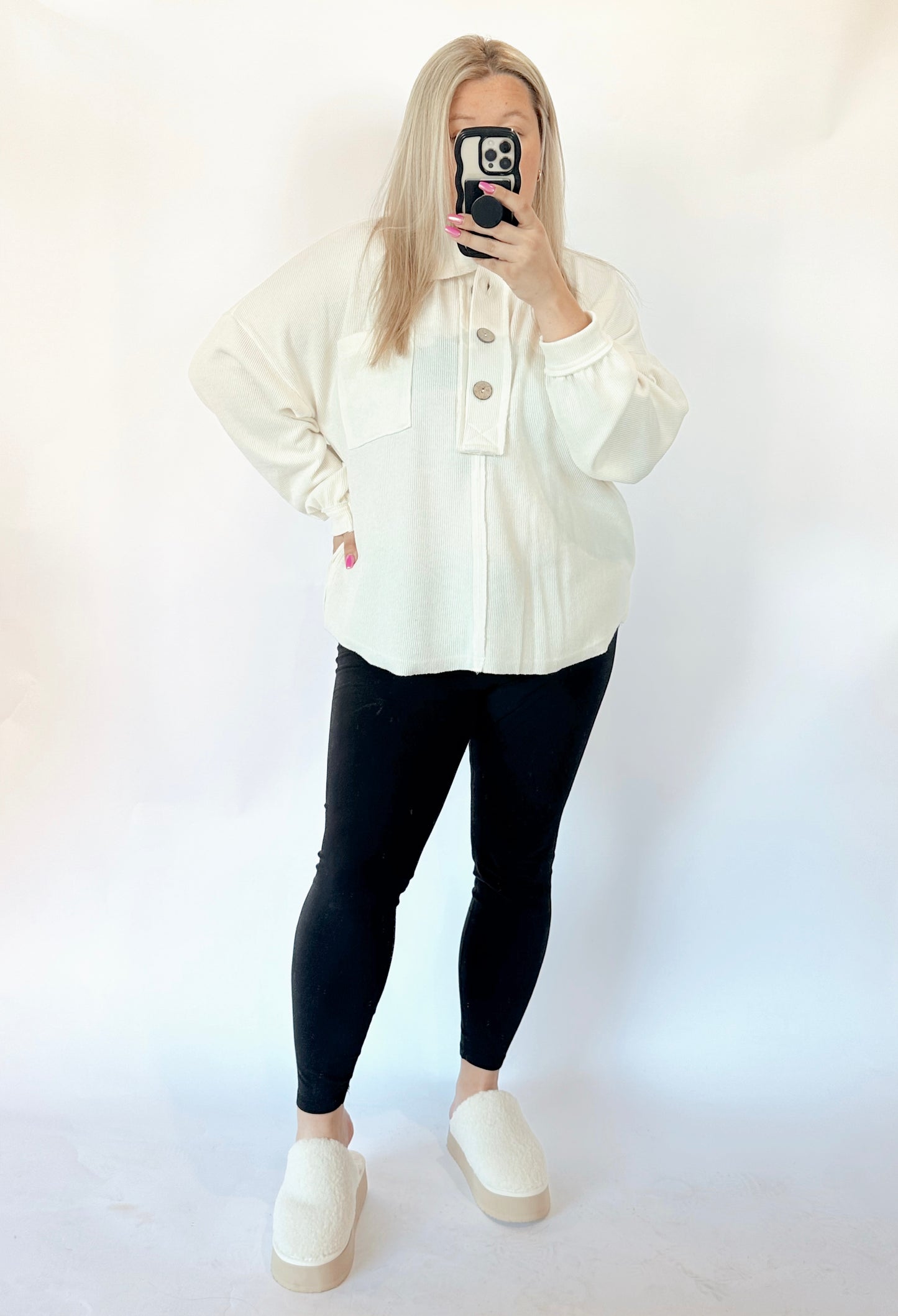 Beach Bonfire Sweater- Ivory- Curves