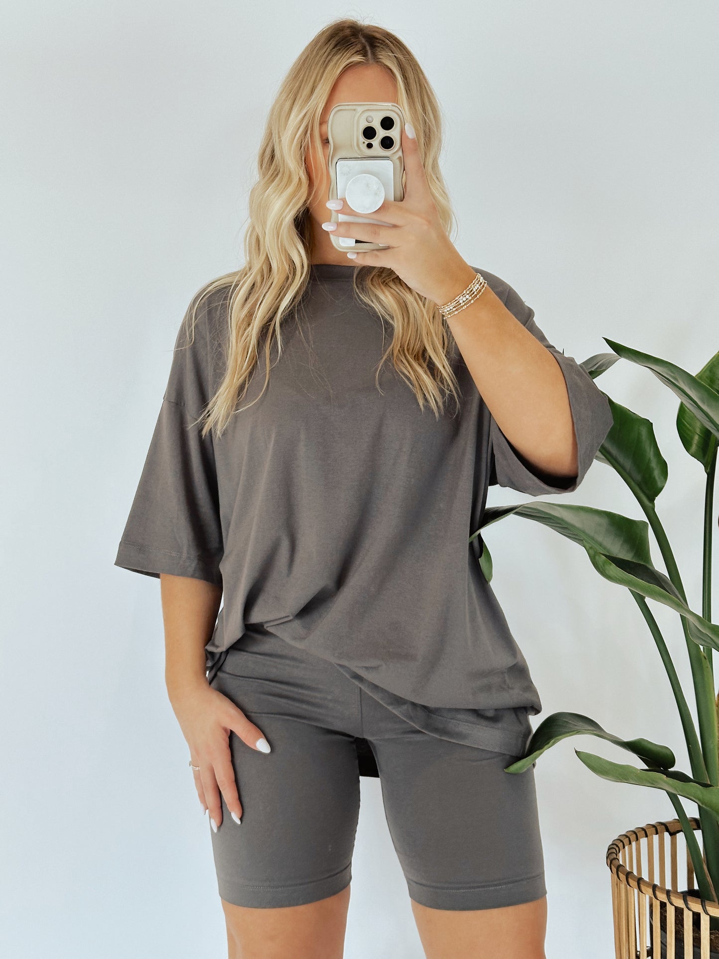 Comfy and Casual Oversized Set- Charcoal