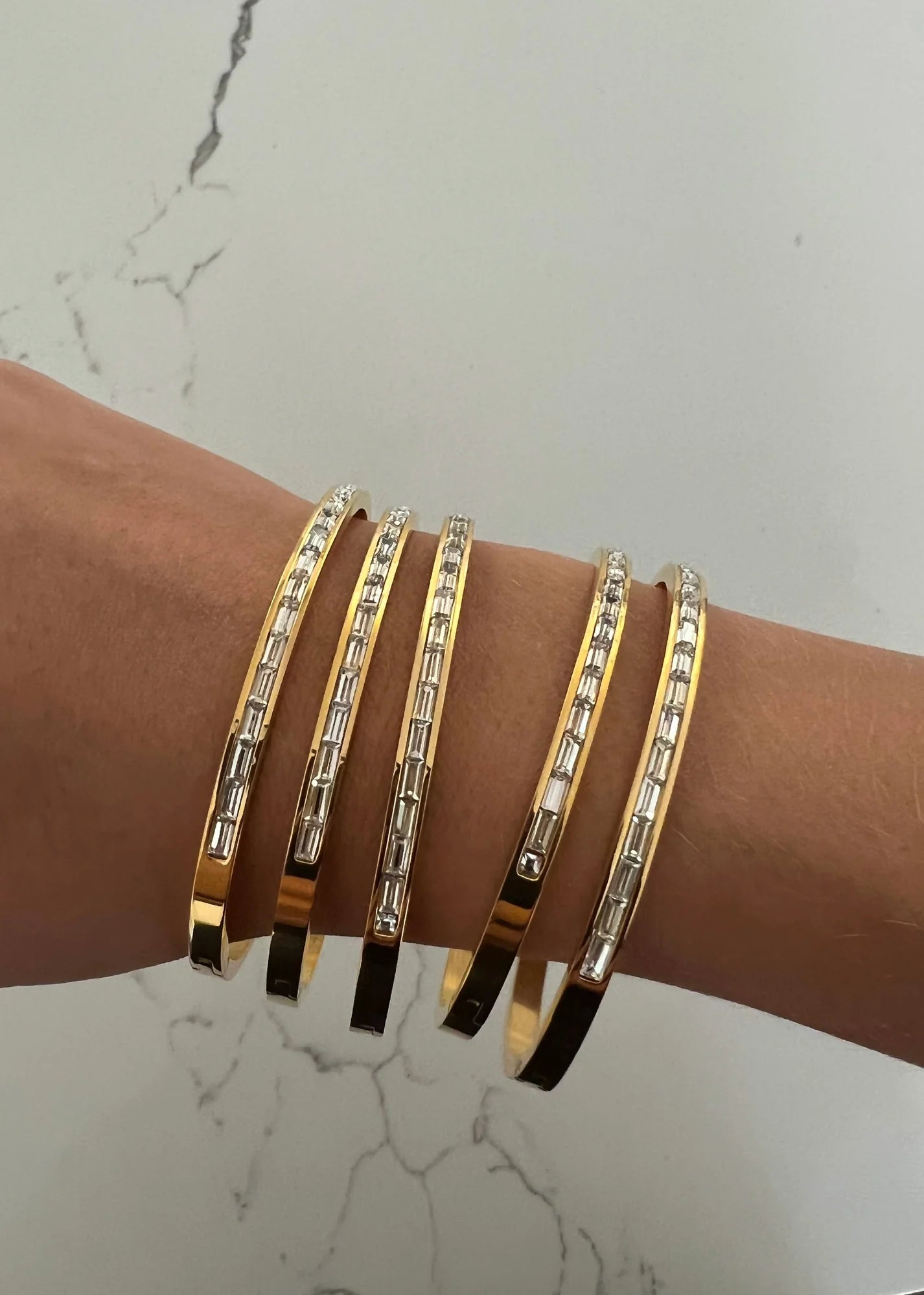 CHANSUTTPEARLS- The Dainty Diamond Bangle