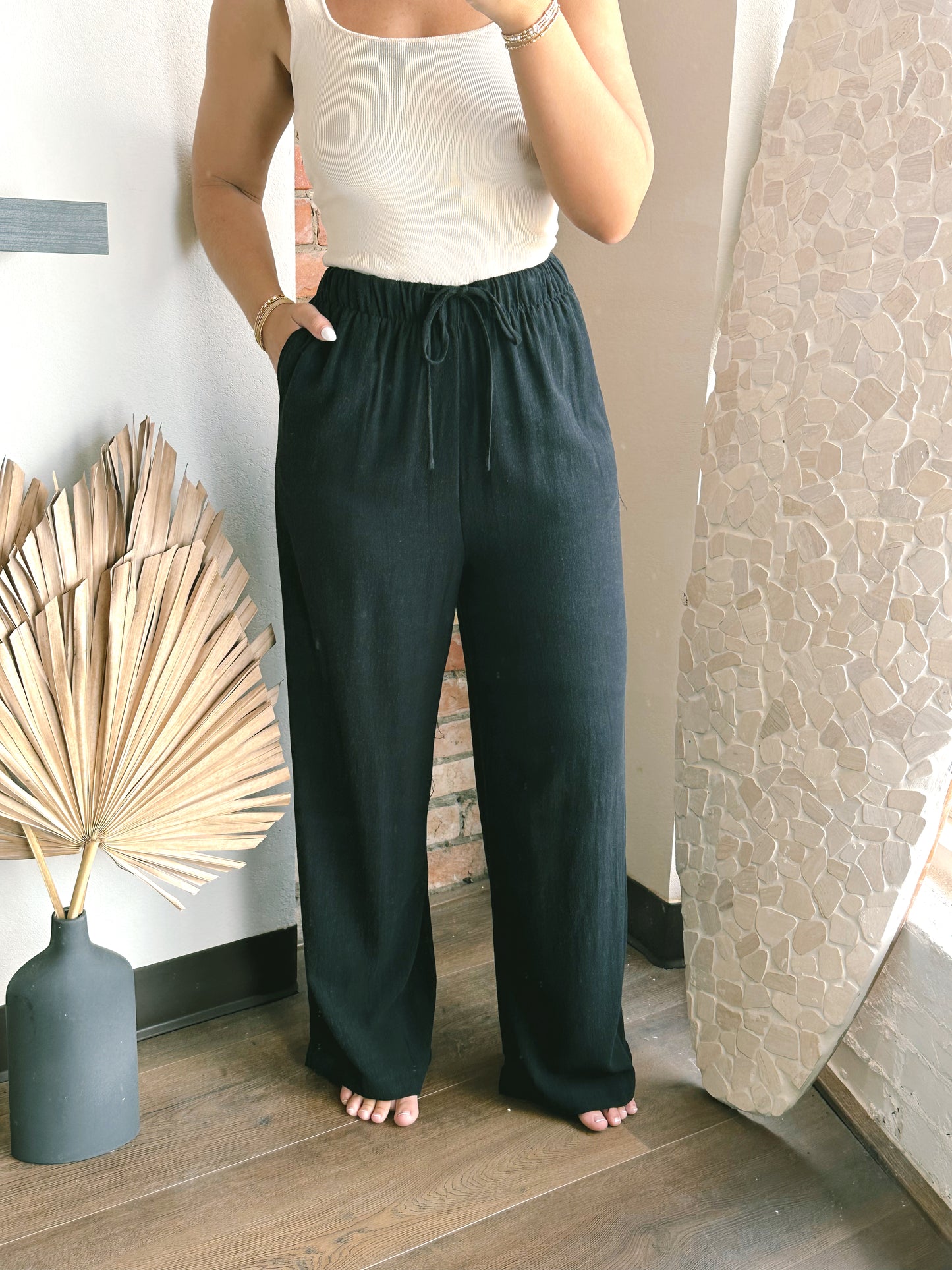 The Lizzie Linen Drawstring Pants