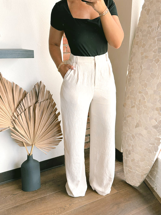 The Millie Cream High Wasited Trousers