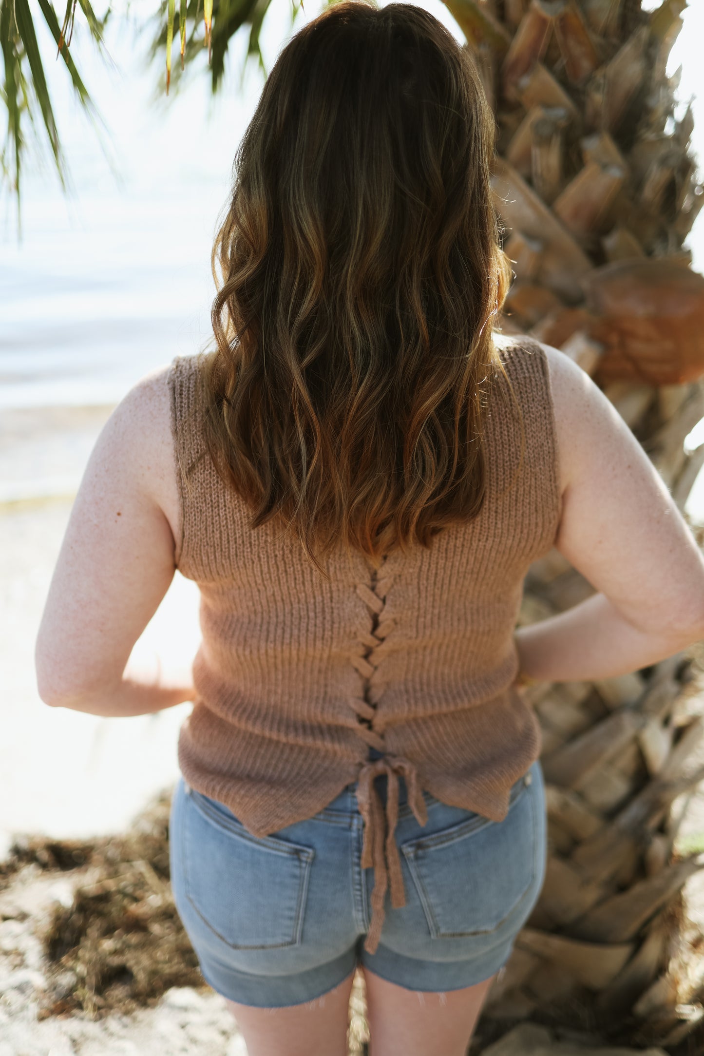 The Ansley Braided Back Knit Tank