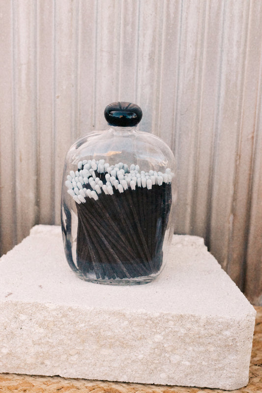 Glass Jar Match Set