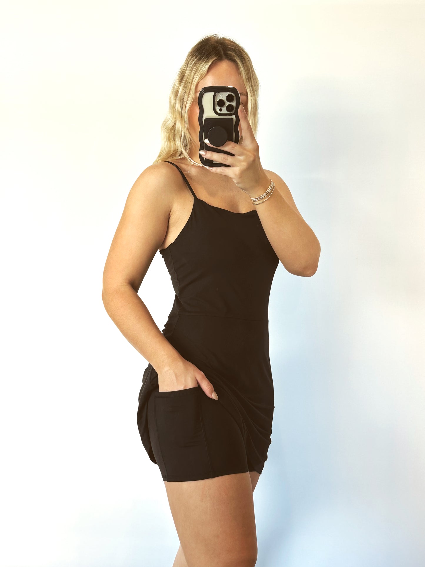 Country Club Days Tennis Dress- Black