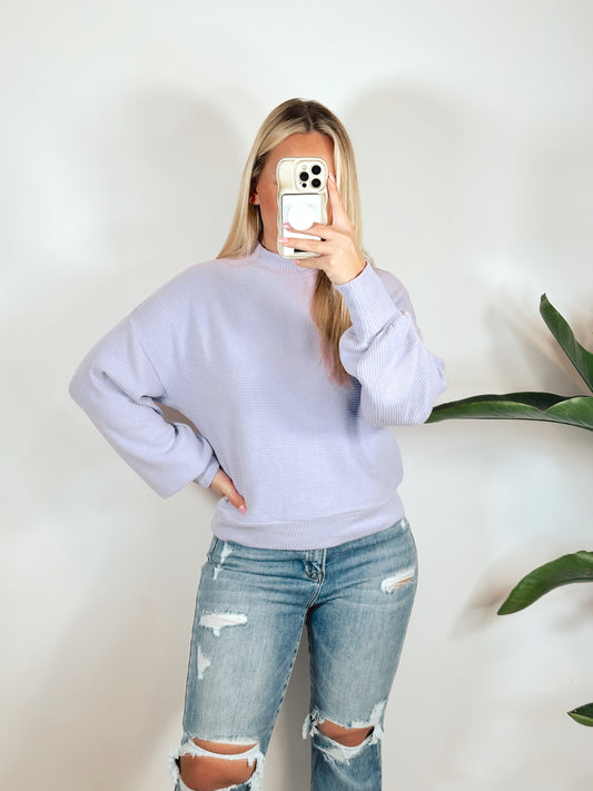 Spring Blooms Sweater- Lavender