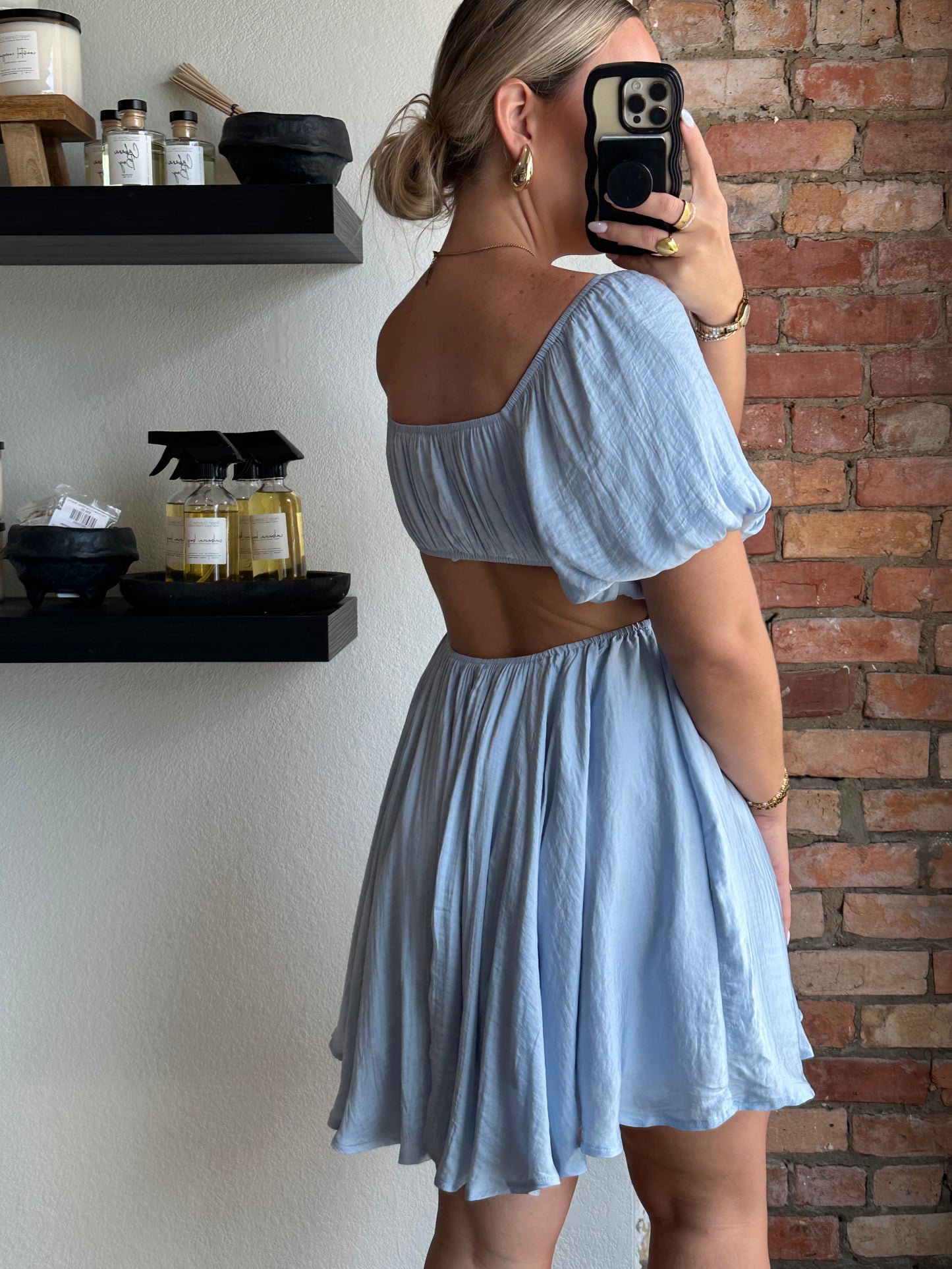 Charleston Stroll Baby Blue Dress