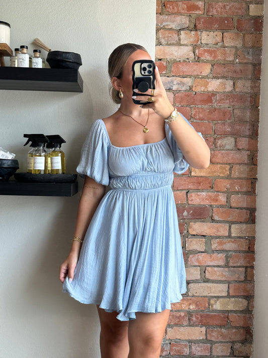 Charleston Stroll Baby Blue Dress