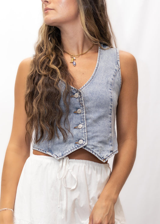Miley Sleeveless Denim Vest